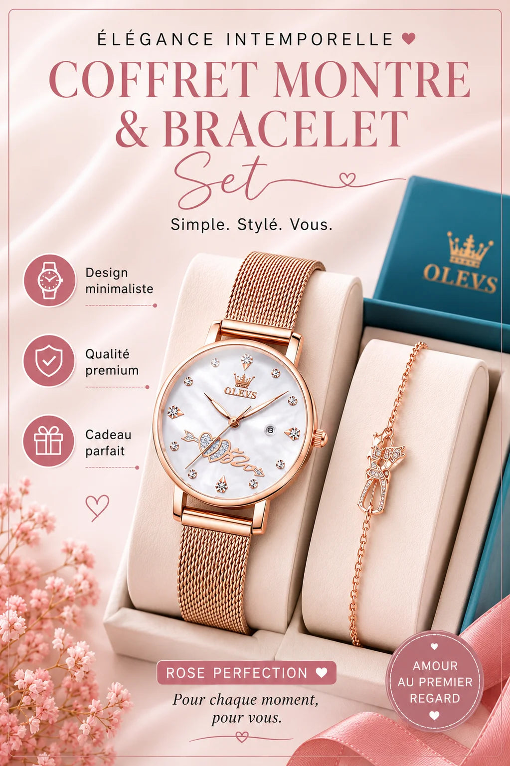 Montre OLEVS Femme — Chic & Raffinée